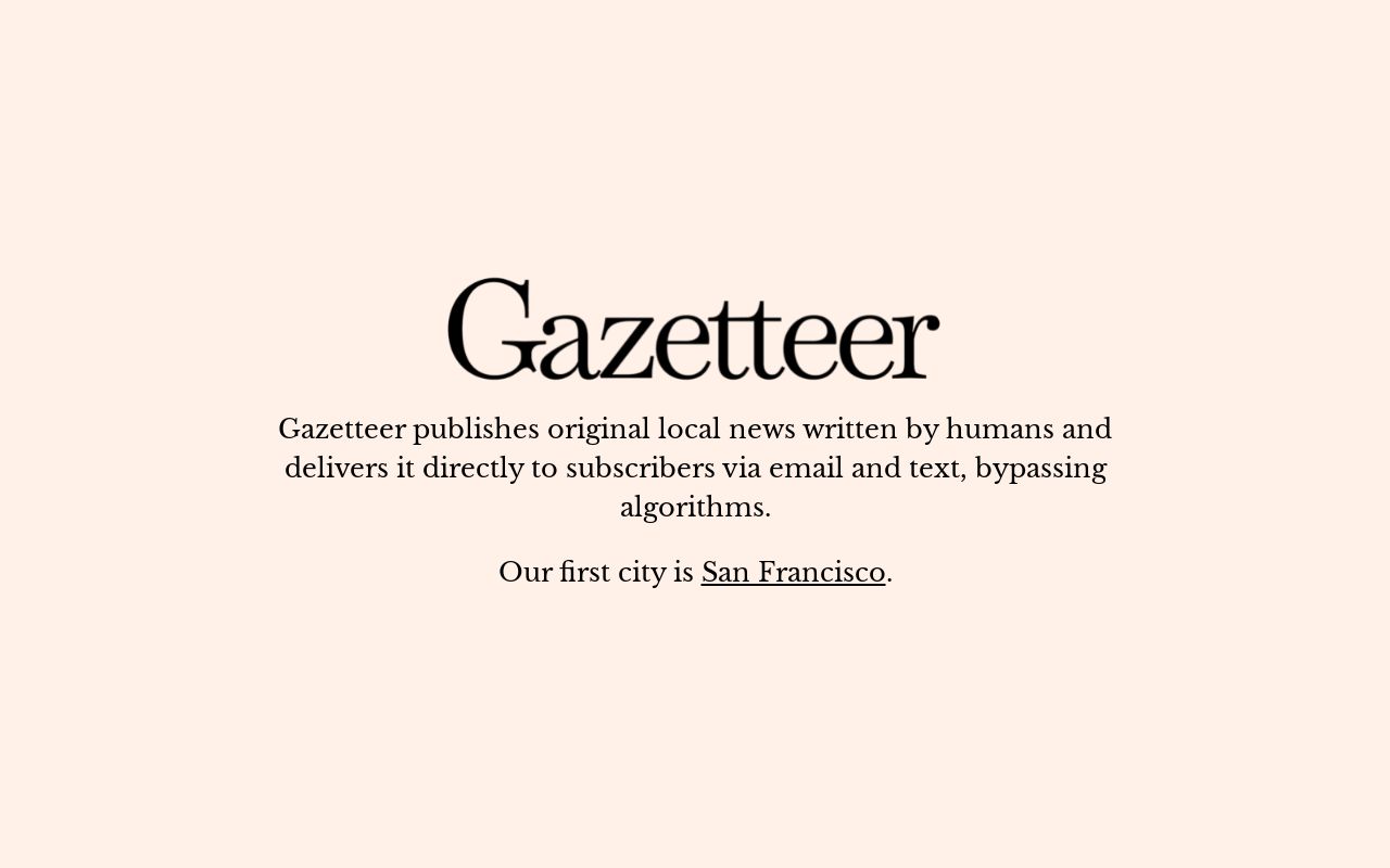 Screenshot of Gazetteer